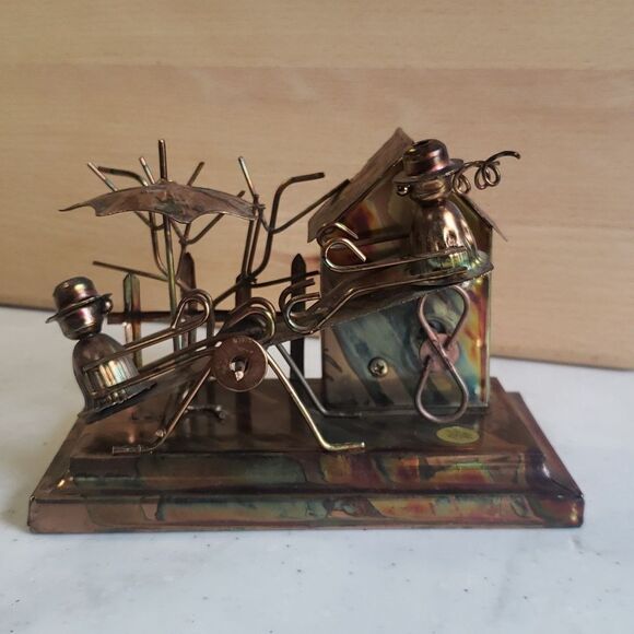Vintage | Accents | Vtg Copper Animatedmusic Box Seesaw Teeter Totter ...